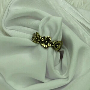 New Victorian Floral Vintage Brass Ring